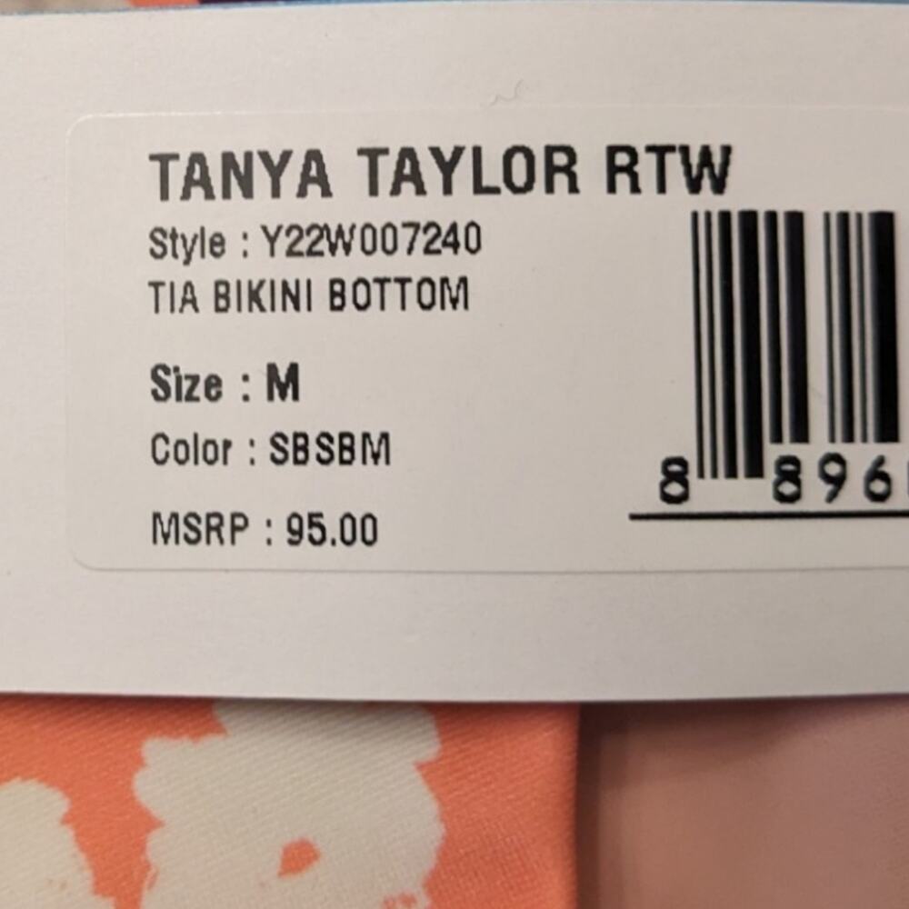 NWT Tanya Taylor Tia Peach Floral Print Bikini Bottom - Picture 5 of 5